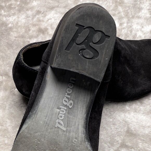Paul Green Black Suede Chelsea Slip-on Low Ankle Boots Womens UK 5 US Size 7.5 - Picture 7 of 16